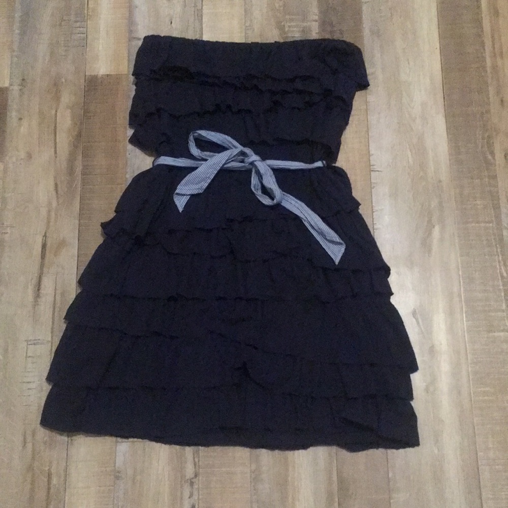 Abercrombie and Fitch strapless navy blue dress